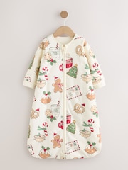 Ecru Christmas 2.5 TOG Removable Sleeve Baby Sleep Bag - Image 4 of 10