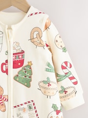 Ecru Christmas 2.5 TOG Removable Sleeve Baby Sleep Bag - Image 6 of 10