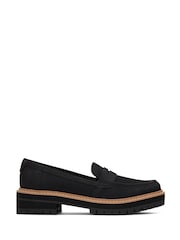 TOMS Cara Wide Fit Leather Black Loafers - Image 1 of 6