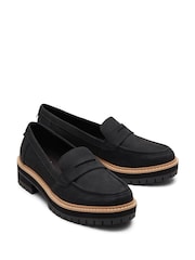 TOMS Cara Wide Fit Leather Black Loafers - Image 3 of 6