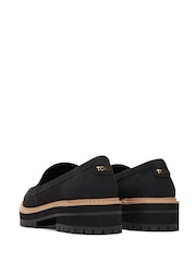TOMS Cara Wide Fit Leather Black Loafers - Image 4 of 6