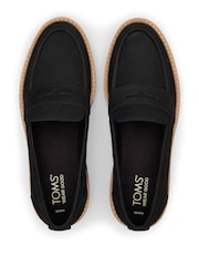 TOMS Cara Wide Fit Leather Black Loafers - Image 5 of 6