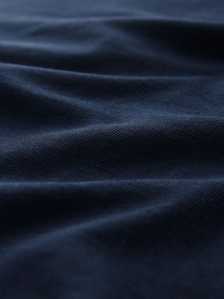 Navy Blue Contrast Stitch Long Sleeve Relaxed Fit Heavyweight T-Shirt - Image 8 of 8 Navy Blue Contrast Stitch Long Sleeve Relaxed Fit Heavyweight T-Shirt - Image 8 of 8