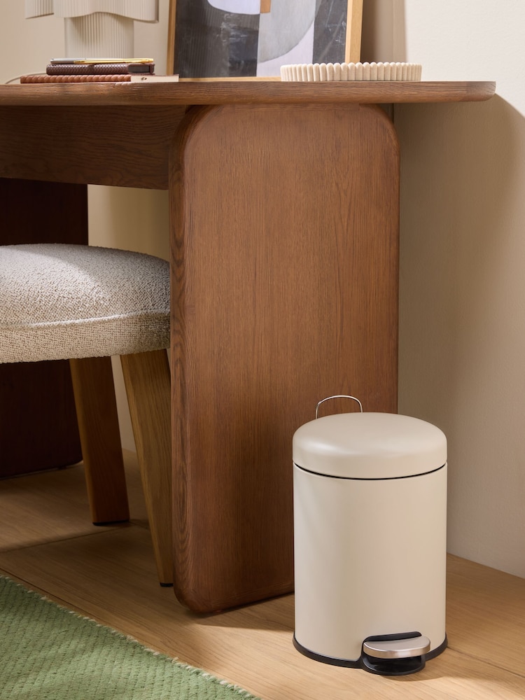MADE.COM Cream Joss 5 Litre Soft Close Pedal Bin - Image 1 of 3