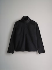 The Set Black/Taupe Brown/Cream 3 Pack Quater Zip Microfleece Jumpers - Image 3 of 6