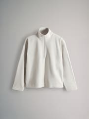 The Set Black/Taupe Brown/Cream 3 Pack Quater Zip Microfleece Jumpers - Image 4 of 6