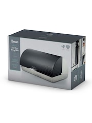 Swan Black Bread Bin with Roll Top Design and Ventilation - Image 11 of 11