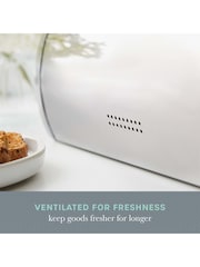 Swan Black Bread Bin with Roll Top Design and Ventilation - Image 6 of 11