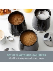 Swan Black Kitchen Storage Canisters Set of 3 Canisters - Image 3 of 11