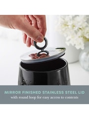 Swan Black Kitchen Storage Canisters Set of 3 Canisters - Image 4 of 11