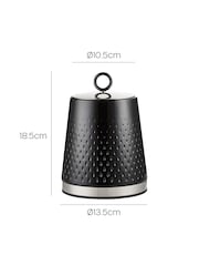 Swan Black Kitchen Storage Canisters Set of 3 Canisters - Image 9 of 11