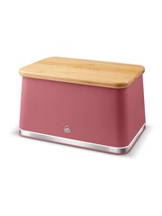 Swan Fuchsia Rose Bread Bin with Non-Slip Base - Image 1 of 10