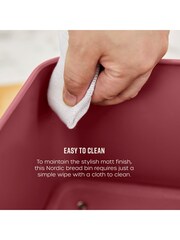 Swan Fuchsia Rose Bread Bin with Non-Slip Base - Image 5 of 10