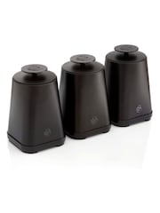 Swan Black Stealth Set of 3 Storage Canisters - Image 1 of 10