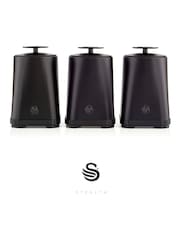Swan Black Stealth Set of 3 Storage Canisters - Image 2 of 10