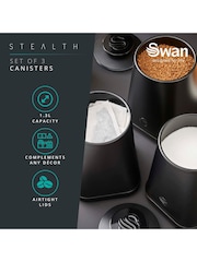 Swan Black Stealth Set of 3 Storage Canisters - Image 3 of 10
