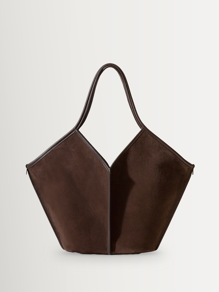 Hereu Studio Dark Brown Calella Suede Bag - Image 4 of 4