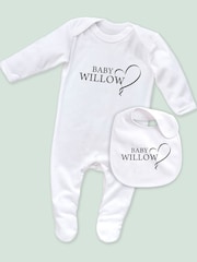 Personalised Heart Sleepsuit - Image 1 of 4