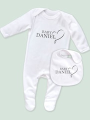 Personalised Heart Sleepsuit - Image 2 of 4