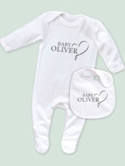 Personalised Heart Sleepsuit - Image 4 of 4