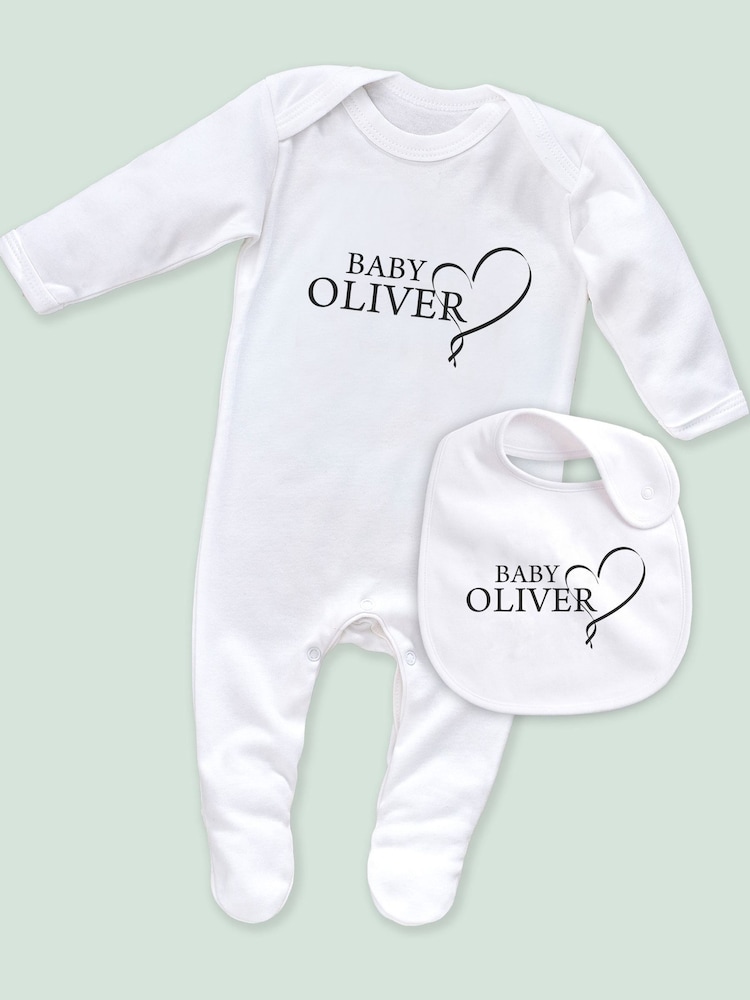 Personalised Heart Sleepsuit - Image 4 of 4