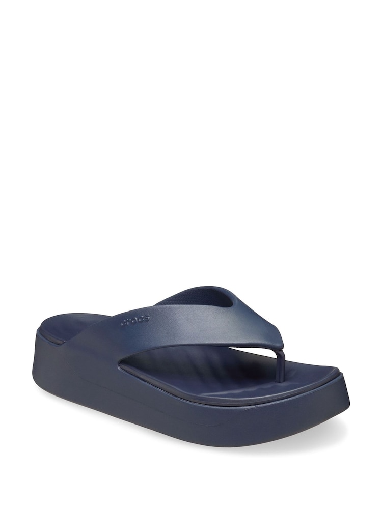Crocs Blue Getaway Platform Flip Flops Sandals - Image 2 of 4