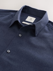 Navy Blue Long Sleeve Soft Touch Smart Shirt - Image 6 of 7