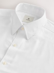 White Long Sleeve Soft Touch Smart Shirt - Image 7 of 8