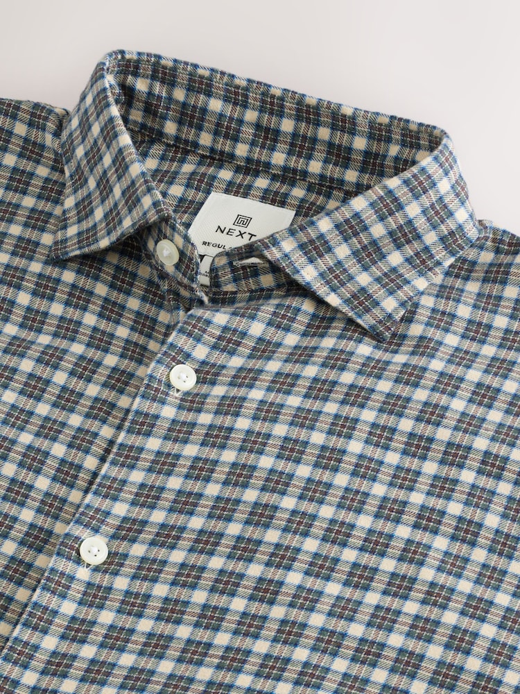 Neutral Brushed Flannel Shirt - Image 3 of 3 Neutral Brushed Flannel Shirt - Image 3 of 3