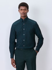 Green Jaquard Long Sleeve Shirt - Image 1 of 8