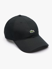 Lacoste Black Cotton Twill Cap - Image 1 of 4