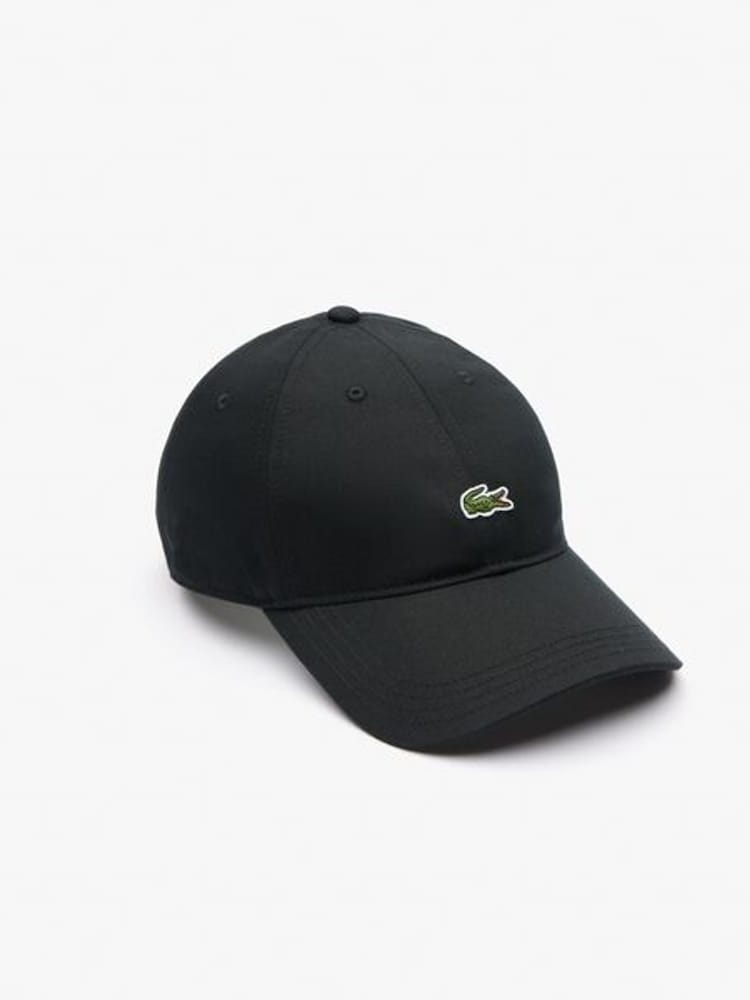 Lacoste Black Cotton Twill Cap - Image 4 of 4