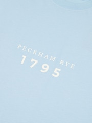 Синий - Peckham Rye Mens Print 100% Cotton T-Shirt - Image 3 of 3