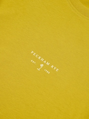 Желтый - Peckham Rye Mens Logo 100% Cotton T-Shirt - Image 3 of 3