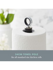 Swan Black Towel Pole and 6 Cup Mug Tree Set - Image 3 of 9