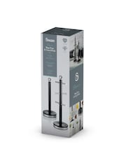 Swan Black Towel Pole and 6 Cup Mug Tree Set - Image 9 of 9