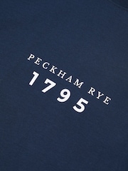 Peckham Rye Dark Sapphire Navy Mens Print 100% Cotton T-Shirt - Image 3 of 3