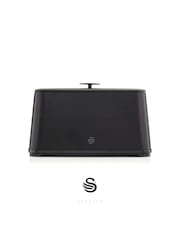 Swan Black Stealth Bread Bin with Simple Pull Lid - Image 2 of 9