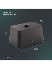 Swan Black Stealth Bread Bin with Simple Pull Lid - Image 7 of 9