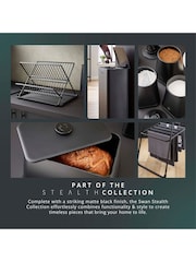 Swan Black Stealth Bread Bin with Simple Pull Lid - Image 9 of 9