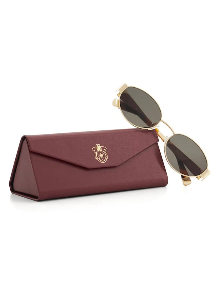 Dune London Gold Glee Fashion Oval Sunglasses - Image 2 of 4