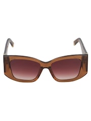 Dune London Brown Oversized Gleam Fashion Sunglasses - Image 2 of 4