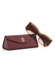 Dune London Brown Oversized Gleam Fashion Sunglasses - Image 3 of 4