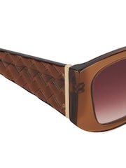 Dune London Brown Oversized Gleam Fashion Sunglasses - Image 4 of 4