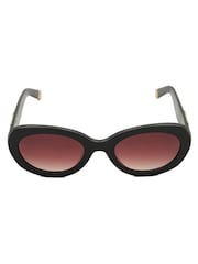 Dune London Black Glee Fashion Oval Sunglasses - Image 2 of 4