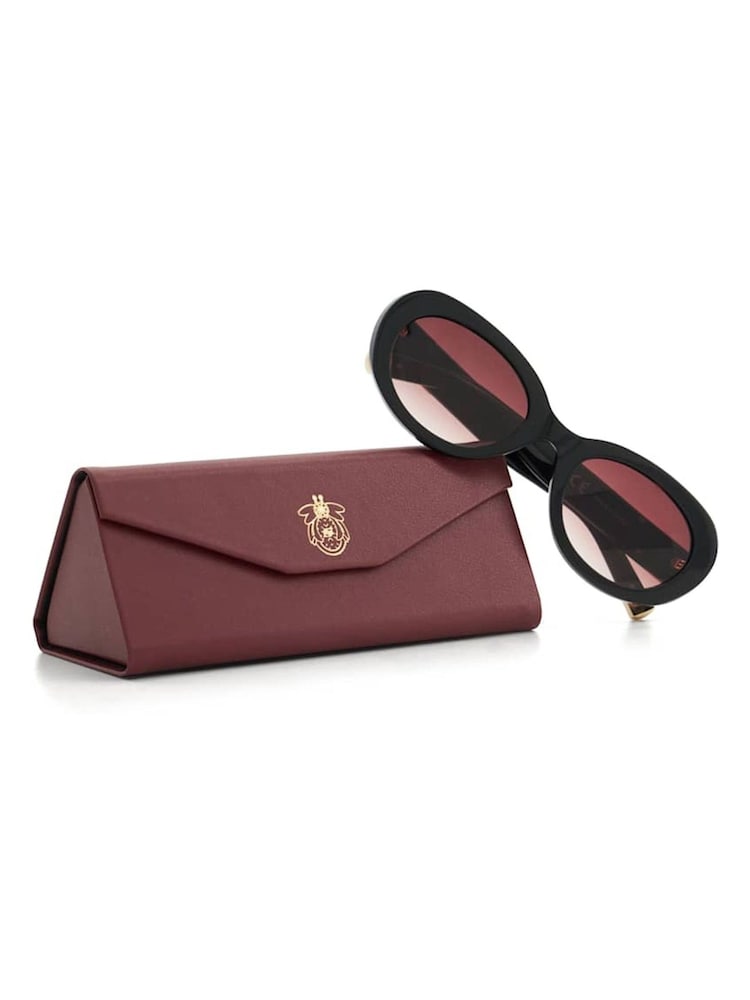 Dune London Black Glee Fashion Oval Sunglasses - Image 3 of 4
