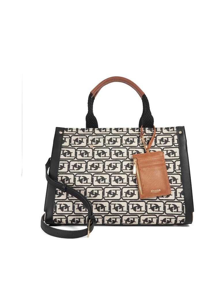 Dune London Black Dancing Mono Sling Back Kitten Bag - Image 1 of 5