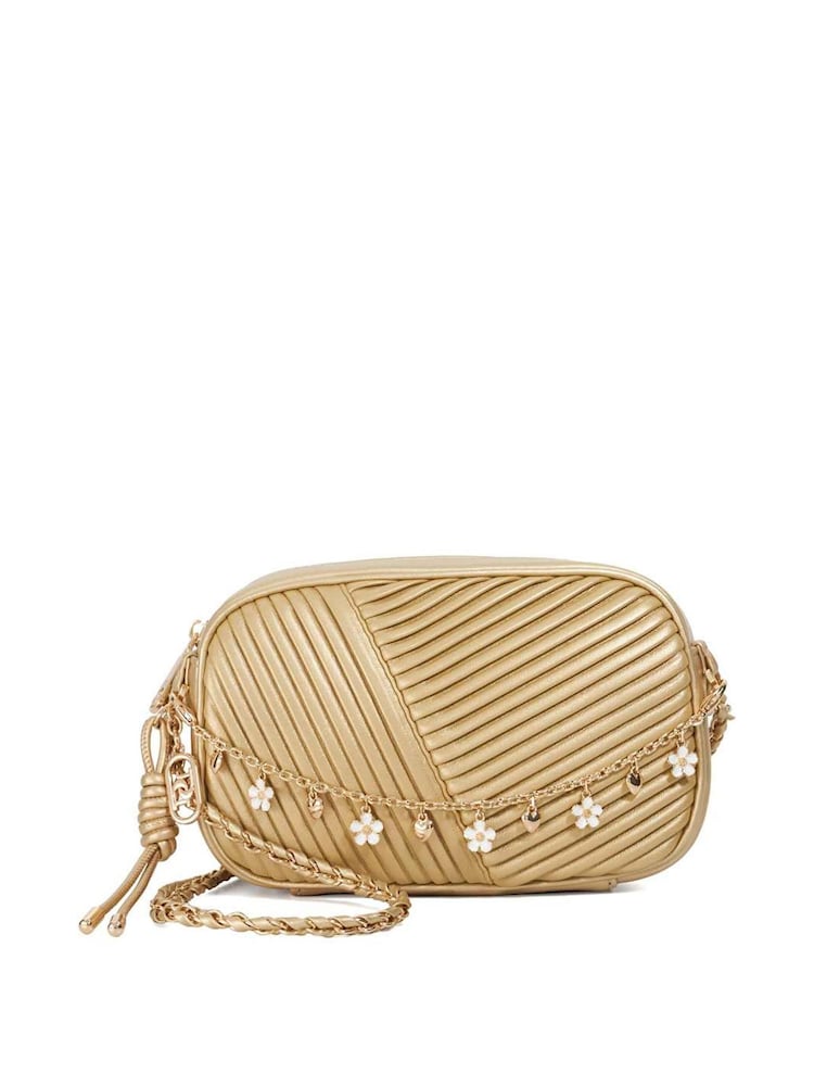Dune London Gold Chancery Small Plisse Premium Cross-Body Bag - Image 1 of 5