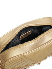 Dune London Gold Chancery Small Plisse Premium Cross-Body Bag - Image 3 of 5