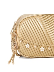 Dune London Gold Chancery Small Plisse Premium Cross-Body Bag - Image 4 of 5